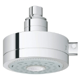 GROHE 27530000 Shower Head, Relexa® Deluxe 130, 2.4 gpm Min, 4 Sprays, Wall Mount, 146 mm Dia Head, Polished Chrome