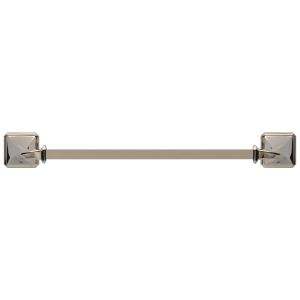 Brizo® 691830-PN Virage® Square Towel Bar, 18 in L Bar, 3-21/64 in OAD x 2-1/2 in OAH, Polished Nickel