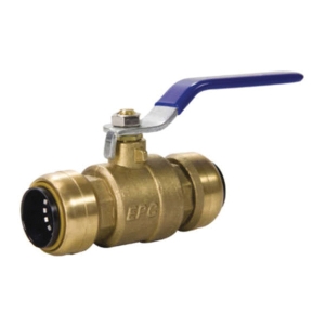 EPC Tectite™ 10188118 210 Push Ball Valve, 1-1/4 in, C, Brass Body, EPDM Softgoods