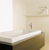 BainUltra® Origami 6636 Slim Alcove/Drop-In Tub, White, Rectangle