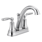 DELTA® 2532LF-MPU Bathroom Faucet, Woodhurst™, Chrome, 2 Handles, Metal Pop-Up Drain, 1.2 gpm