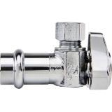 BrassCraft® G2CP19X C1 G2 Angle Stop Valve, 1/2 in Nominal, Chrome Plated Brass Body