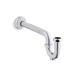 Kohler® 9018-CP Adjustable P-Trap with Long Tubing Outlet, 1-1/4 in Nominal, Brass, Slip Joint Connection, Polished Chrome