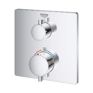 GROHE 24111000 Thermostatic Trim with Control Module, 7.1 gpm Valve, Polished Chrome