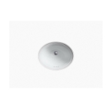 Kohler® 2350-7 Devonshire® Bathroom Sink, Oval Shape, 18-3/8 in W x 15-1/4 in D x 8-5/8 in H, Undermount, Vitreous China, Black