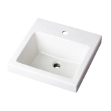 Gerber® G0013821 Wicker Park™ Above Counter Bathroom Sink, Square Shape, 18 in W x 18 in D x 8-1/8 in H, Vitreous China, White