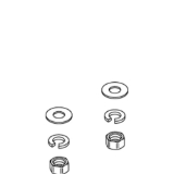 Kohler® 1042063 Replacement Hardware Pack, Toilet Seat