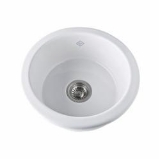 Rohl® UM1807WH Bar/Food Prep Sink, Shaws Original, Round Shape, 18-1/4 in W x 7-1/2 in D, Drop-In/Under Mount, Fireclay, White