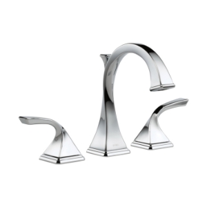 Brizo® 65330LF-PC-ECO Virage® Widespread Lavatory Faucet, 1.2 gpm, 4-7/8 in H Spout, 6 to 16 in Center, Polished Chrome, 2 Handles, Pop-Up Drain