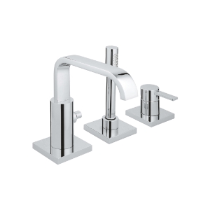 GROHE 19302001 Ohm Bathtub Faucet, Allure, 1.75 gpm Flow Rate, StarLight® Polished Chrome, 2 Handles, Function: Traditional