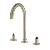 GROHE 20069EN3 20069_3 Atrio® M-Size Widespread Bathroom Faucet, Residential, 1.2 gpm Flow Rate, 7-1/2 in H Spout, 5-1/2 to 13-3/8 in Center, StarLight® Brushed Nickel, 2 Handles