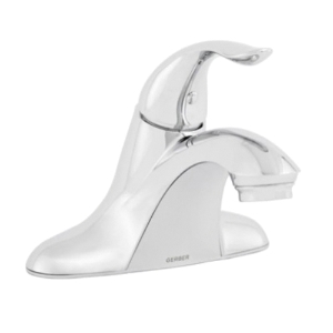 Gerber® G0040024 40-024 Series Viper™ Lavatory Faucet, Polished Chrome, 1 Handle, Metal Touch-Down Drain, 1.2 gpm Flow Rate