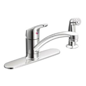 CFG CA42513 Baystone™ Kitchen Faucet, 1.5 gpm Flow Rate, 8 in Center, Polished Chrome, 1 Handle