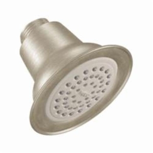 Moen® 6303BN Easy Clean® XLT Standard Shower Head, 2.5 gpm Minimum, 1 Spray, Wall Mount, 3-3/8 in Head, Brushed Nickel