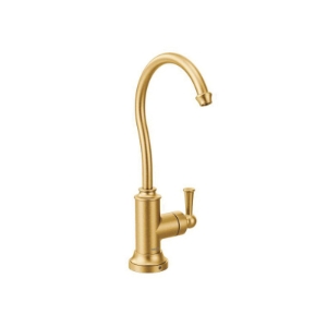 Moen® S5510BG Sip™ Traditional™ Traditional Beverage Faucet, 1.5 gpm Flow Rate, Brushed Gold, 1 Handle, Commercial