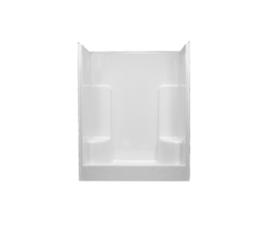 Clarion RE5860X-BC AcrylX™ One-Piece Alcove Center Drain Shower Stall, 60 in L x 35-3/4 in W x 77-1/4 in H, Biscuit