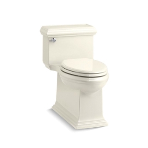 Memoirs® Classic Comfort Height® 1-Piece Toilet, Compact Elongated Front Bowl, 16-1/2 in H Rim, 1.28 gpf, Biscuit