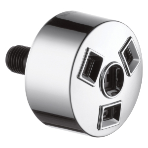 DELTA® SH5005-PR HydraChoice™ Spray Head, Number of Spray Type: 1, H2Okinetic®/Massaging/Soothing Spray, 1 gpm Max Flow, Round Head, Wall Mount, Lumicoat® Chrome