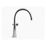 Kohler® 22064-BL Graze® Kitchen Sink Faucet with Sidespray, 1.5 gpm Flow Rate, Swing Spout, Matte Black