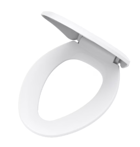 Gerber® G0099849 Toilet Seat with Cover, Elongated Bowl, Closed Front, Solid Polypropylene, White, Adjustable Hinge