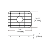 Elkay® GBG2115SS Dayton® Bottom Grid, 17-1/2 in L x 12-1/4 in W x 1 in H