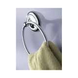 Moen® 5386CH Towel Ring, Yorkshire®, 5-7/8 in Ring, 1-3/4 in OAD x 7.19 in OAH, Zinc Alloy, Chrome