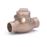 Milwaukee Valve 1509-300 1509 Horizontal Swing Check Valve, 3 in Nominal, Solder Joint End Style, 200 lb WOG, Bronze Body