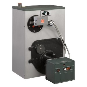 Peerless® WBV-E-03-WPCT-AFG Packaged Oil Hot Water Boiler with Burner, with Tcoil