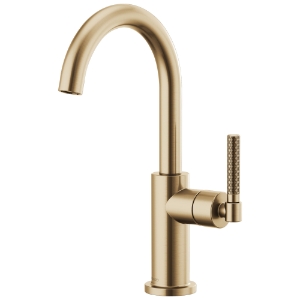 Brizo® 61043LF-GL Bar Faucet, Litze™, Luxe Gold, 1 Handle, 1.8 gpm