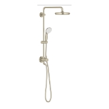 GROHE 26123EN1 Retro-fit™ System 210 Shower System, 8-1/4 in Dia Shower Head, Rain/Jet Shower Head, 1.75 gpm Flow Rate, Dream Spray, Brushed Nickel