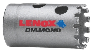 Lenox® Diamond™ 1225618DGHS Hole Saw, 1-1/8 in Dia, 1-5/8 in D Cutting, Brazed Diamond Cutting Edge