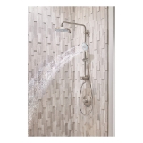 GROHE 27765EN0 Power&Soul Cosmopolitan 190 Shower Head, 2.5 gpm Min, 4 Sprays, Wall Mount, 7-1/2 in Dia Head, Brushed Nickel