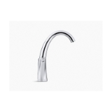 Kohler® 18865-CP Carafe® Filtered Water Faucet, 2.2 gpm Flow Rate, 360 deg High-Arc Swivel Spout, Polished Chrome, 1 Handle