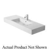 DURAVIT 0329120000 Vero Furniture Washbasin With Overflow and Faucet Deck, Rectangle Shape, 49-1/4 in L x 19-1/4 in W x 6-3/4 in H, Wall/Above-Counter Mount, Ceramic, White