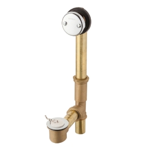 Gerber® G0041898 41-892 Series Chain and Stopper Bath Drain, 20 ga Brass, Polished Chrome