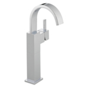 DELTA® 753LF Vero® Vessel Lavatory Faucet, Commercial, 4-25/32 in Spout, 9-9/32 in H Spout, Chrome, 1 Handle