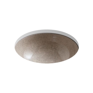 Kohler® 2349-HV Camber® Bathroom Sink, Round Shape, 16-1/8 in W x 16-1/8 in D x 6-7/8 in H, Undermount, Vitreous China, Boucle Tweed