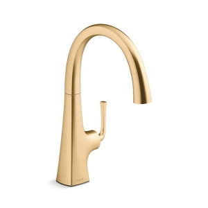 Kohler® 22065-2MB K-22065 Bar Sink Faucet, Graze®, Modern Brass, 1 Handle, 1.5 gpm
