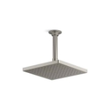 Kohler® 26148-BN Honesty® Rainhead, 2.5 gpm Flow Rate, Ceiling/Wall Mount, 8 in L Head, Vibrant® Brushed Nickel