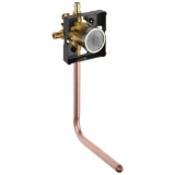 DELTA® R10000-PFT-MF MultiChoice® Universal Prefab Shower Rough-In Valve Body, 1/2 in Cold Expansion PEX Inlet x 1/2 in Pex Cold Expansion Outlet, Forged Brass Body