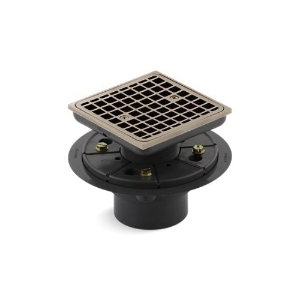 Kohler® 9136-BV Clearflo Square Design Tile-In Shower Drain, Vibrant Brushed Bronze