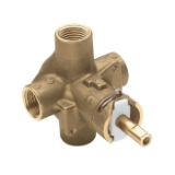 Moen® 2510 M-Pact® Rough-In Valve, 1/2 in IPS Inlet x 1/2 in IPS Outlet, Brass Body