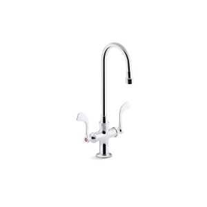 Kohler® 100T70-5ANL-CP Triton® Bowe® Monoblock Bathroom Sink Faucet, 0.5 gpm Flow Rate, 11-1/2 in H Spout, 2 Handles, 1 Faucet Hole, Polished Chrome, Function: Traditional