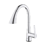 GROHE 30205002 30205_2 Ladylux Pull-Down Kitchen Faucet with Touch Technology, 1.75 gpm Flow Rate, Polished Chrome, 1 Handle, 1 Faucet Hole, Residential