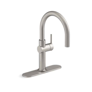 Kohler® 22975-VS Bar Sink Faucet, Crue™, 1 Handle, 1.5 gpm, Vibrant® Stainless