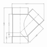 ROYAL P304 P Series Wye, Fitting/Connector: Wye, 4 in Nominal, Hub End Style, SDR 35, PVC
