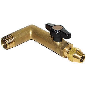 LEGEND 111-206 T-566 Hard Seat Ball-Type Oil Tank Valve, 1/2 x 3/8 in Nominal, MNPT x Flare End Style, Brass Body, PTFE Seat, Packing Softgoods