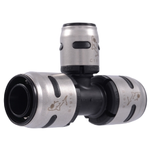 Sharkbite® K412WP3 Fitting Reducing Tee, 3/4 x 3/4 x 1/2 in Nominal, Push-to-Connect End Style