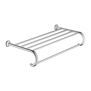 GROHE 40660001 Essentials Authentic Multi-Towel Rack, 23 in L x 11 in W x 4-3/4 in H