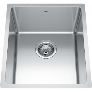 Kindred BSU1816-9N Brookmore 15.6-in LR x 18.2-in FB x 9-in DP Undermount Single Bowl Stainless Steel Sink